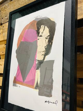 Offset-lithografie, Andy Warhol, Mick Jagger, (gesigneerd met certific